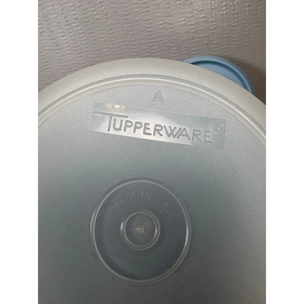 Vintage‎ Tupperware Snack Cups with Blue Lids Set of 4 USA